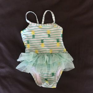 Infant girls pineapple bathing suit